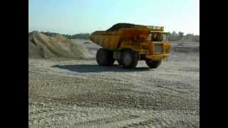 Dumper Truck Perlini DP366 Sound Detroit Disel [upl. by Dare]