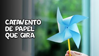 CATAVENTO DE PAPEL  O catavento de papel mais simples de fazer [upl. by Amelia]