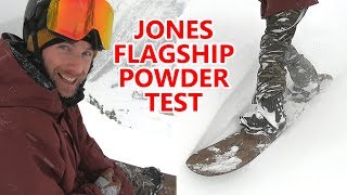 Testing the Jones Flagship Snowboard in Powder [upl. by Yaresed]