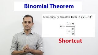 Binomial theorem Numerically Greatest Term Shortcut With example 35x11 when x15 [upl. by Lenaj]