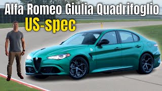 2024 Alfa Romeo Giulia Quadrifoglio US Spec [upl. by Eanerb]