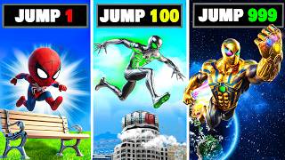 SPIDERMAN Upgrades with Every Jump in GTA 5 RP [upl. by Jelena283]