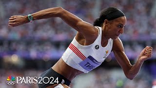 Nafissatou Thiam solidifies herself as the heptathlon GOAT with record third gold  Paris Olympics [upl. by Airym808]