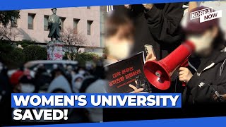 Dongduk Womens Uni standoff ends as school suspends coed plans [upl. by Ardnasirhc62]