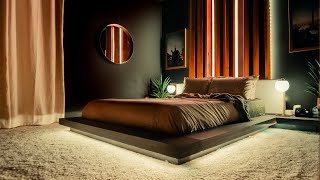 My Modern Minimalist Tech Bedroom Tour  Dark Mode [upl. by Inga]