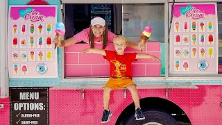 Chris and Niki explore Moms ice cream truck and other funny stories for kids [upl. by Obadias]