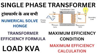 Transformer Efficiency  Transformer Efficiency Numerical  Transformer Efficiency problems [upl. by Htir]