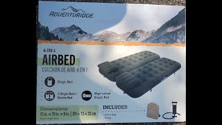 Adventuridge 4in1 double Airbed with Pump Review [upl. by Nurat]