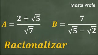 Como racionalizar con una raíz cuadrada en el denominador binomios con dos raíces cuadradas  1 [upl. by Aihsetal461]