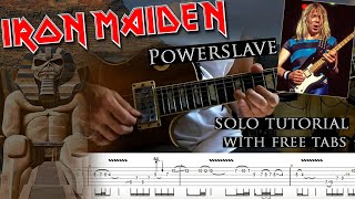 Iron Maiden  Powerslave Dave Murrays solo lesson with tablatures and backing tracks [upl. by Glynda]