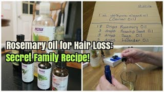 Rosemary Oil for Hair Loss Secret Family Recipe [upl. by Elmaleh52]