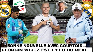 🚨 BONNE NOUVELLE AVEC COURTOIS   FLORIAN WIRTZ EST LÉLU   LE REAL VA FAIRE COUP DOUBLE ✅ [upl. by Enahsed]