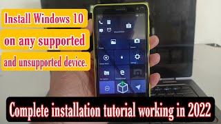 Install Windows 10 on Supported and Unsupported Lumia Phone  Nokia Lumia [upl. by Nehte]