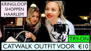 CATWALK OUTFIT VOOR €10 EURO IN DE KRINGLOOP WINKEL DIKKE SHOPLOG EN TRYON THUIS [upl. by Nocam]