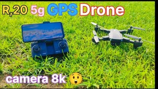 R20 5G GPS Drone 🫠 unboxing amp review 😮 for full function 🤫 map settings 🗾 price 3999₹ 😮😲 camera 8k😯🫡 [upl. by Eednil549]