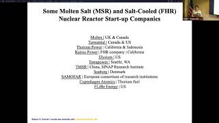 MoltenSalt and SaltCooled Nuclear Reactors [upl. by Kelwen]