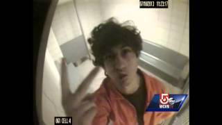 Uncut Video shows Tsarnaev inside jail cell [upl. by Nanreit]