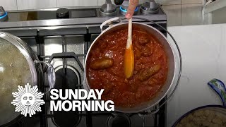 The secrets of chef Mario Carbones Sunday sauce [upl. by Yrailih]