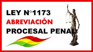 ley 1173 abreviación procedimiento penal [upl. by Adnalohs375]