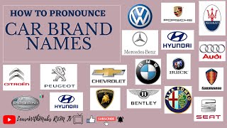 HOW TO PRONOUNCE CAR BRAND NAMES [upl. by Henson]