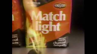 Kingsford  New Match Light  1987 Commercials [upl. by Adelina]