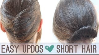 Easy updos for short hair [upl. by Eli]