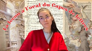 La leçon à l’ORAL du CAPES de lettres [upl. by Phaidra]