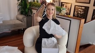 Catie Unboxes Quad Spaghetti Strap 7 Inch High Heel Platform Shoes With Rhinestone Princess Buckles [upl. by Davey]