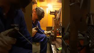 Welding with kemppi minarc 150 [upl. by Gamber]