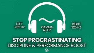 Discipline and Performance Boost Stop Procrastinating Subliminal Gamma Waves 40 HZ Binaural Beats [upl. by Kinney61]