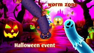 worm zone io Halloween event 2000 token trick or Treat event snake game slither best snake gameplay [upl. by Spevek]