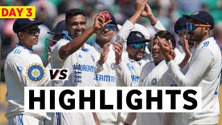 India vs England 5th Test DAY 3 Full Match Highlights  IND vs ENG 5th Test DAY 3 Full Highlights [upl. by Croom74]