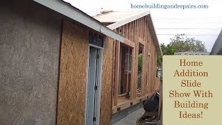 Construction of Small Home Addition at End of Existing Home with Gable Roof [upl. by Kenelm908]