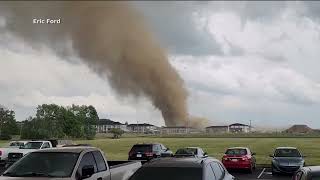 Powerful tornado rips through Indiana neighborhood [upl. by Lourdes]