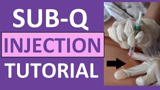 How to Give a Subq Subcutaneous Injection Shot [upl. by Rebak271]