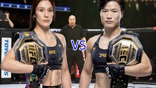 UFC：Zhang Weili VS Alexa Grasso Zhang Weili violently injured her opponent and won the championship [upl. by Atsirk399]