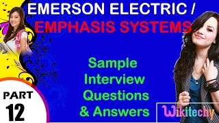 emerson electric  emphasis systems interview questions and answers for freshers  experienced [upl. by Oirom]