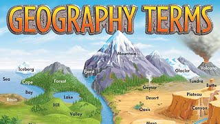 Important Geographical Terms Features Landforms Of Earth [upl. by Osy]