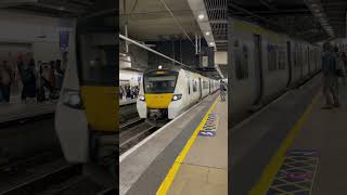 Thameslink Class 700 arriving at London St Pancras International [upl. by Yenaled]