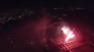 Colonial Williamsburg Grand Illumination Fireworks Drone Flight [upl. by Nnaul]