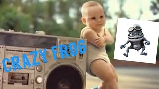 Baby dance in roller pub EVIAN Crazy Frog Version [upl. by Minette]