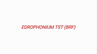 EDROPHONIUM TST BRF [upl. by Nnylkcaj518]