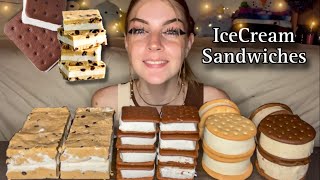 ICE CREAM SANDWICH MUKBANG Vegan No Talking [upl. by Eirroc]