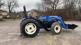 New Holland Workmaster 75 4x4 tractor and loader [upl. by Kcirrez377]