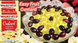 Weikfield Custard Powder Recipe  Weikfield vanilla Fruit custard recipe  fruit Custard Recipe [upl. by Naihs77]