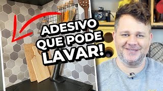 Adesivo de azulejo para Cozinha  O jeito mais fácil de aplicar [upl. by Lathrope]