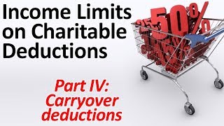 Income Limits on Charitable Deductions 4 Carryover Deductions Updated [upl. by Ynnam]