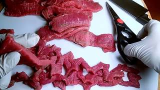 HOW TO MAKE Quanta  የቋንጣ አዘገጃጀት Kuanta  Ethiopian BEEF JERK MartieACooking  MartieA [upl. by Annauqahs]