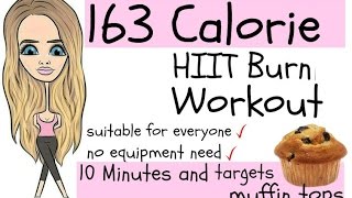 HOME WORKOUT 10 MINUTE WORKOUT TO BURN 163 CALORIES amp MELT OFF ANY MUFFIN TOPS [upl. by Fenny11]