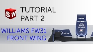 Formula 1 front wing Williams FW31  SolidWorks tutorial 2 [upl. by Harley]